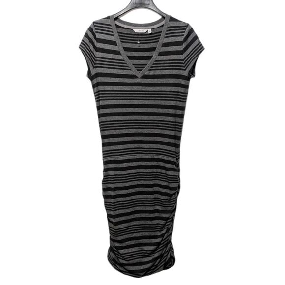 ATHLETA Topanga Striped V-Neck Casual Dress S - Picture 2 of 7